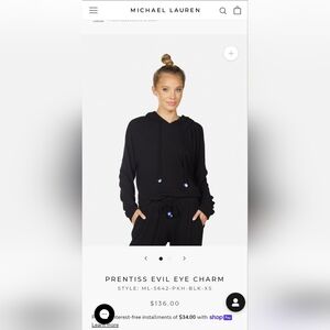 Michael Lauren Glass Evil Eye Hoodie